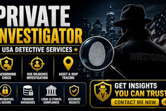 private investigator for USA background check and due diligence