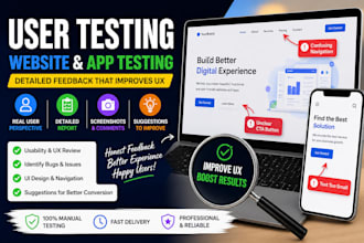 test your website like a real user and provide detailed UX feedback, bug reports