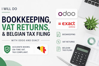 do bookkeeping, vat returns, and belgian tax filing