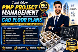deliver pmp project management cad floor plans and drafting and workflow