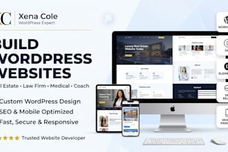 build real estate wordpress website law firm, medical, coach wordpress website