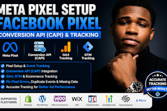 setup meta pixel, facebook pixel and conversion API tracking