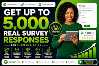 get up to 5,000 real survey responses for surveys and polls