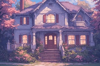 do watercolor house painting
