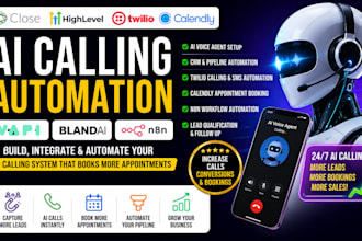 setup close crm gohighlevel twilio calendly vapi bland ai n8n calling automation