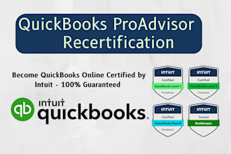 help you in quickbooks proadvisor recertification and certification