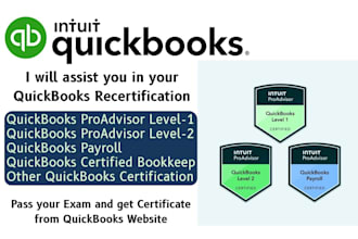 help you in quickbooks proadvisor recertification and certification