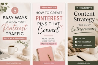 design aesthetic pinterest pins for your brand
