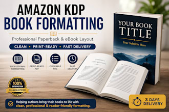 format your book for amazon KDP paperback