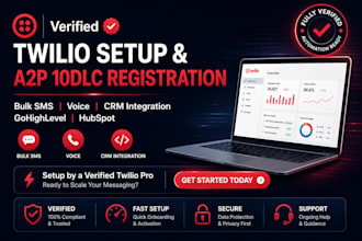 setup twilio or telnyx a2p 10dlc verified SMS system for marketing campaigns