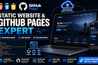 create a static website with free github pages hosting