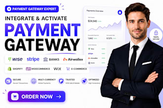 integrate wise stripe airwallex bank payment gateway on shopify woocommerce wix