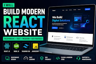 build modern react website
