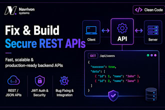 fix rest API errors and build secure backend apis