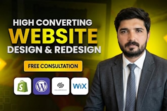 design or redesign business website in wordpress, wix, squarespace, or react js