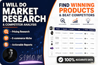 do market research, competitor price analysis, and data reports