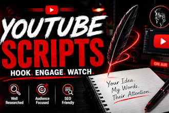 write youtube scripts and video scripts