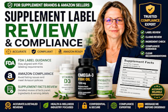 review supplement labels, amazon supplement for fda and amazon compliance