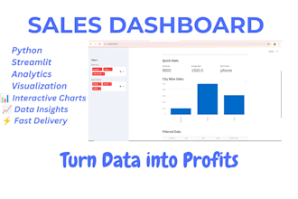 build interactive streamlit dashboards for data analytics