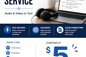 transcribe audio and video fast and accurately