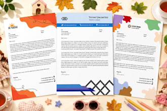 design professional invoice and letterhead for business branding