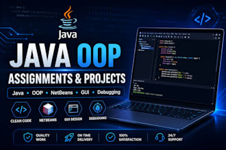 do java oop assignments, lab tasks, and bug fixing