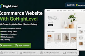 gohighlevel ecommerce website highlevel online store gohighlevel product catalog