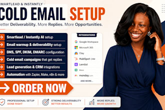 setup smartlead instantly ai claycom cold email outreach warmup deliverability