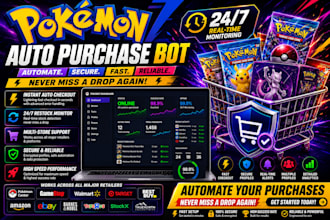 build a pokémon auto purchase bot walmart bot auto buying bot auto checkout bot