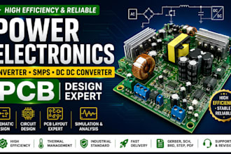 design high efficiency power electronics, inverter, smps, dc dc converter pcb