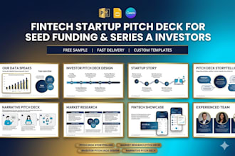 design fintech startup pitch deck for seed funding and series a investors
