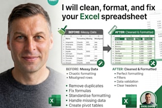 clean, format, and fix your excel spreadsheet