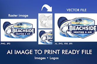 vectorize your ai image or logo to print ready vector file