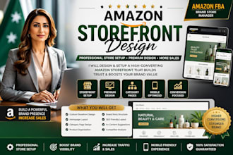 design amazon storefront and store setup, amazon fba brand store manager