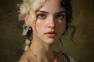 paint a real oil portrait with free shipping