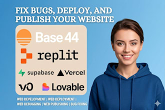 fix and deploy lovable, v0 vercel replit base44 vibe website