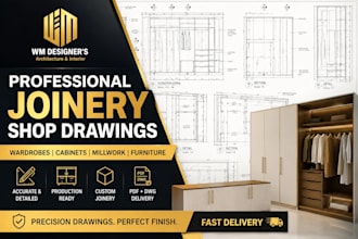 create joinery shop drawings for wardrobes and cabinets