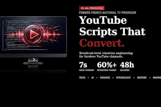 write highretention youtube scripts for faceless channels
