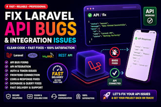 fix laravel api bugs and integration issues