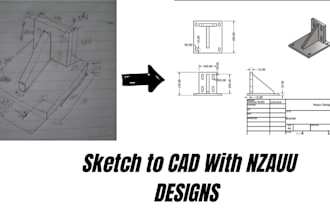convert PDF or sketches into professional cad drawings