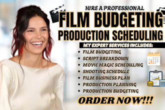 do film budget, script breakdown, schedule movie magic and film business plan