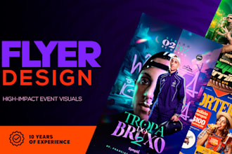 design cinematic flyers for djs, parties and music artists
