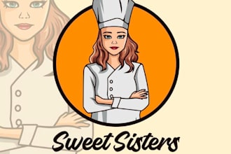 design wonderful diner girls vintage logo with 1 day delivery