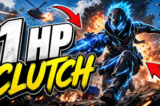 design high CTR gaming youtube thumbnails for fotnite, roblox, cod and gta