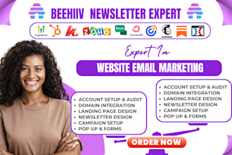 setup beehiiv newsletter email template email automation  beehiiv landing page