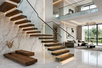 design modern staircase, spiral stairs, and realistic 3d staircase rendering