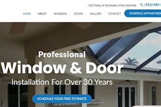 design squarespace glass repair service website window repair website
