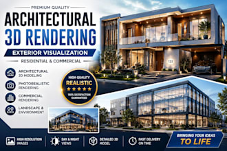 design architectural 3d models, commercial rendering and visualization