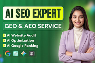 do monthly ai SEO using aeo, GEO, website audit for google search and ai search
