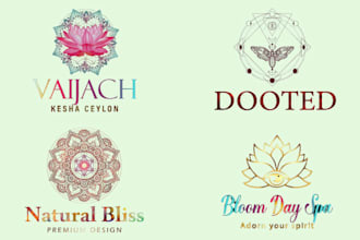 create sacred geometry mystical mandala logo design